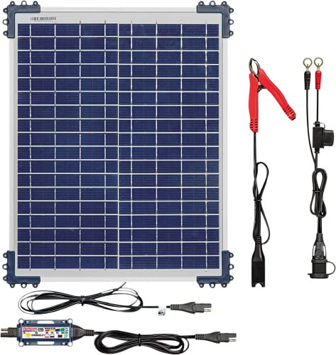 Tecmate OptiMate TecMate Solar Duo 20W, TM522-D2, Caricatore e mantenitore Solare ermetico di Carica con Recupero di Batteria a Sei Fasi da 12V / 12.8V 1.67A