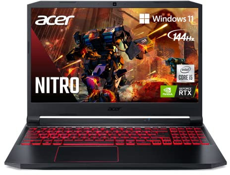 Acer Nitro 5 AN515-55-53E5 Gaming Laptop | Intel Core i5-10300H | NVIDIA GeForce RTX 3050 Laptop GPU | 15.6 FHD 144Hz IPS Display | 8GB DDR4 | 256GB NVMe SSD | Intel Wi-Fi 6 | Backlit Keyboard