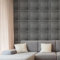 Fresco Dark Grey Wood Panelling Wallpaper | Dark Grey Panelled Wallcovering | Eco-Friendly Wallpaper