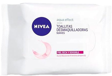 NIVEA Lingettes démaquillantes douces (1 x 25 unités), lingettes démaquillantes pour peau sèche et sensible, lingettes humides pour le visage, les yeux, les lèvres et le cou