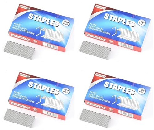 NIYATA 4000Pcs Agrafes 24/6,Agraphes 24/6,Agrafes Universels pour Agrafeuse de Bureau,Utilisé pour Relier Des Documents dans Les Bureaux, Les Entrepôts et Les Ecoles,Tranchant et Lisse