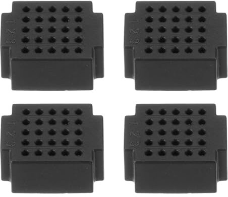 PATIKIL 4pcs Mini Breadboard, Solderless Breadboard Small Breadboard 25 Tie Points Prototype PCB Bread Board Electronics Kit Plates, ZY-25, Black