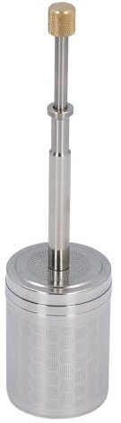 Stainless Steel Press Coffee Filter with Built-in Spring Drive, Reusable Brew Plunger Filter, Easy-Clean Infuser for Home and Travel
