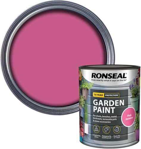DUAYRA Garden Paint 750ml | Quick Drying Long Lasting Matt Finish | Multi-Surface Exterior Paints | For Wood, Brickwork, Bench, Stone & Metal | Outdoor Garden Fence Tough Protection (Pink Jasmine)