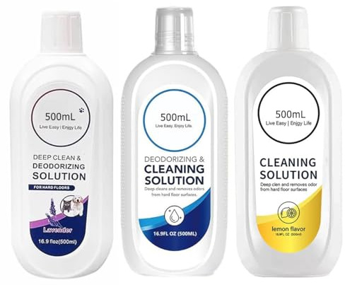 Detergente per Pavimenti, 500 ml, Confezione da 3, Prodotto per la Pulizia Compatibile con Tineco FLOOR ONE S3/S5/S6/S7, serie iFLOOR, Senza Profumo/al Limone/alla Lavanda