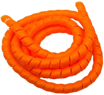 Styire 1 meter spiralkabelskydd, flexibel kabelorganisatör för trådlindning, 8 mm till 22 mm för kablar och rör, skyddsskydd (orange, ID 10 mm)