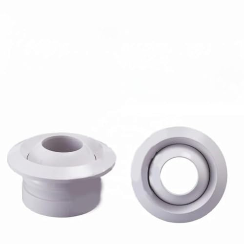 Tidevib ABS per aria condizionata rotonda valvola di scarico per bocchetta sferica girevole a 360 gradi, ventilazione interna, riduzione del rumore, bianco