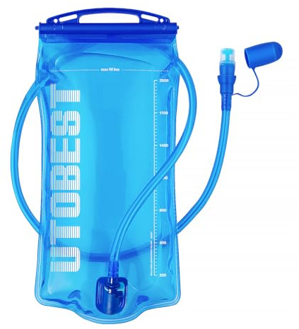 UTOBEST Sacca Acqua, Sacca Idratazione, 1L 1,5L 2L 3L, Sacca d'Acqua Senza BPA, Serbatoio d'Acqua a Prova di perdite per Corsa, Ciclismo, Campeggio