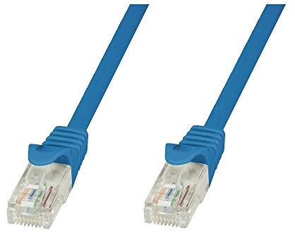 Techly Professional 100808 Cavo di Rete Patch in Rame Cat.6 Blu UTP 0,3 Metri Blu