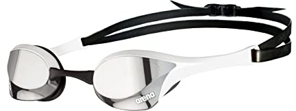 ARENA Cobra Ultra Swipe Mirror Unisex Race Schwimmbrille für Erwachsene, Taucherbrille mit Gebogenen Spiegelgläsern, Anti-Beschlag, UV-Schutz, 5 Austauschbare Nasenstege