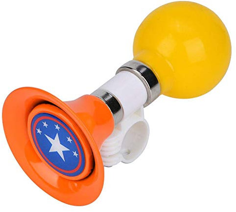 Keenso Kinder Fahrradhupe, Fahrrad 22,2mm Lenker Metall + Kunststoff Hupe Jungen Fahrradklingel für Fahrräder, Roller(Orange)