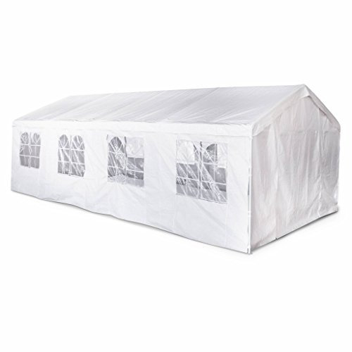 Alice's Garden - Tente de réception 4 x 8 m - Lutecia - Blanc - Tente de Jardin idéale pour réception à Utiliser comme pavillon. chapiteau ou tonnelle.