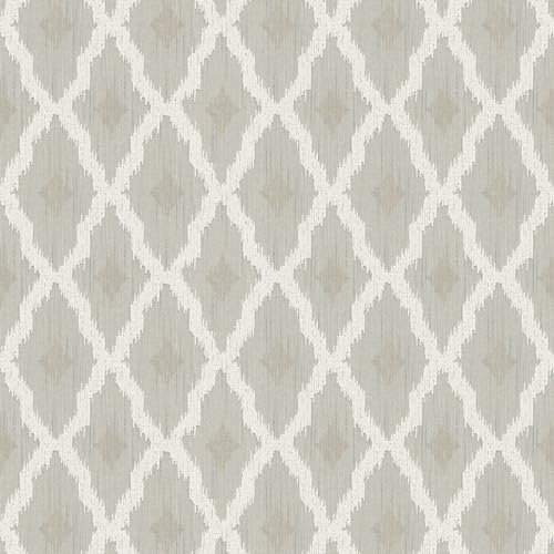 Etno tapet Profhome 961972-GU textiltapet strukturerad med ornament matt beige kräm 5,33 m2