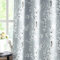 Fmfunctex Grey Floral Blackout Curtains for Bedroom 90 inch Drop Eyelet Curtains for Living Room Nursary Blossom Thermal Insulated Window Curtain Panels 2 Panels White on Grey