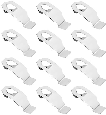 YINETTECH clips para marco de fotos, cierre para colgar, accesorios de fijación, clip de resorte, suministros para colgar, tono plateado, 35 x 13 mm