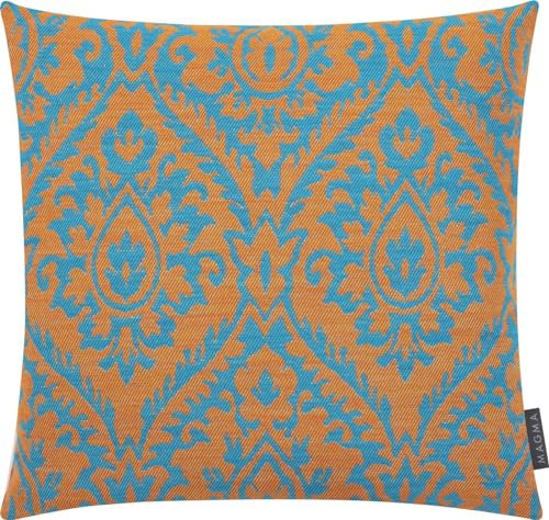 MAGMA Kissenhülle Kissenbezug Wendekissen Darla Ornamente poppig bunt 45x45cm türkis
