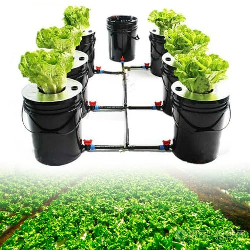 Hydroponisches Anzuchtsystem, 7 x 20L Hydroponic Grow Kit Indoor Hydroponic Hydrokultur DWC Grow System Kit Water Growing System für Nutzpflanzen Gemüse Kräuter Salate Zierpflanzen