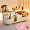 Make Up Organizer, Schminktisch Organizer 360° Drehbar und Fach 2-in-1, Kosmetik Organizer für Schminktisch, Bad, Makeup Organizers, Badezimmer Organizer, Skincare Organizer (Beige)