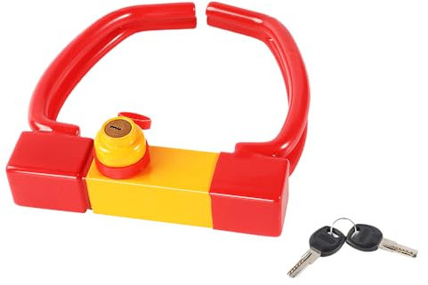 Hoteche Auto Reifenblockiersicherung – Robuste Stahl-/Kupfer-Kombination, 2 Schlüssel, Diebstahlschutz für Fahrzeuge, Parkkralle Radkralle Anhänger Wegfahrsperre, Ideal zur Sicherung Ihres Autos