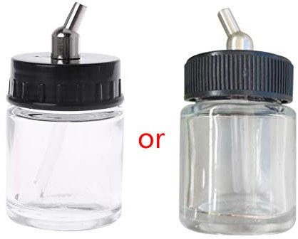 CVZJ Botella de vidrio con cepillo de aire estándar con tapa de ventosa