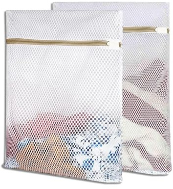 Filet Linge Machine à Laver Lot de 2 Pcs, Filet à Mailles Fines à Fermeture Éclair, Sac à Linge pour Lingerie Délicate/Sous-Vêtements/Chaussettes, Anti-Déformation Réutilisable (gray, S)