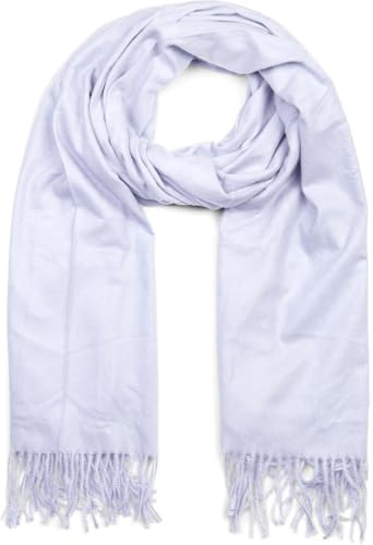 styleBREAKER Sciarpa lunga unisex in tinta unita con frange, stola invernale calda, tessuto morbido in viscosa 01017104, colore:Blu Ghiaccio
