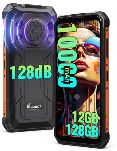 FOSSiBOT F110L - Teléfono móvil irrompible, 10000 mAh, Altavoz de 128 dB, 6,745” HD+, 12GB+128GB/1 TB, Android 15 Smartphone irrompible, 50 MP, Dual SIM, Astillero Octa-Core/IP68/IP69K/GPS/OTG