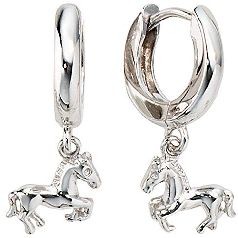 Jobo Kinder-Creolen Pferd aus 925 Sterling Silber