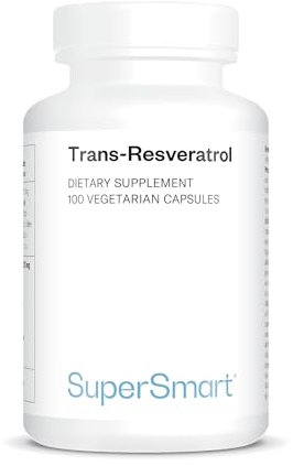 Trans-Resveratrol - Estratto di radice di Hu Zhang - Aiuta a combattere lo stress ossidativo e l'infiammazione - Vegano - Senza glutine - Supersmart