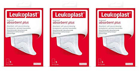 Leukoplast Leukomed assorbente plus medicazioni - Morbida imbottitura in tessuto traspirante cerotto per ferite per tagli e vesciche