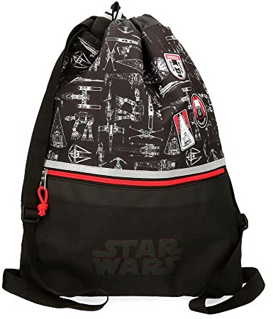 Star Wars Space Mission Zaino Sacco con cerniera nera 35 x 46 cm Poliestere