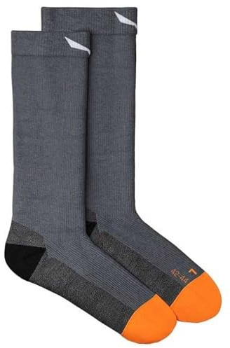 SALEWA Mtn Trn Am Crew Sock, Calzini In Lana Merino Unisex Adulto, Grey Melange, 39-41