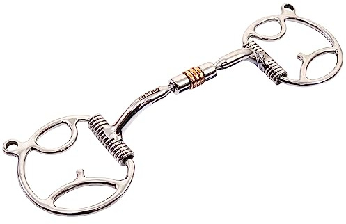 BAR H EQUINE Tongue Relief D Ring Horse Mouth Snaffle Bit W/Copper Rings | Bits for Horses and bridles