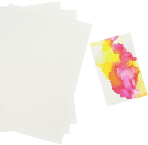 Craftelier - Yupo-Papier aus synthetischem Material für Alkoholtinten, ideal für Marmor-Effekt-Hintergründe, enthält 10 Blatt, 250 g, A4 (29,7 x 21 cm)