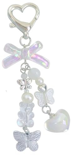 cioatu Cute Keychain Aesthetic Y2K Keychain Accessories Heart Butterfly Strawberry Bear Key Chain for Keys Bags Women Gifts (1PCS Cute Bear)