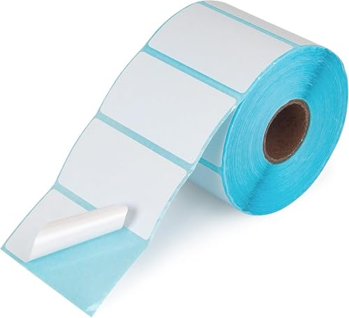 Rouleau de Papier Thermique 50x40 mm - 800 Étiquettes Thermiques Vierges pour Cuisine, Bureau et Maison | Étiquettes Adhésives pour Pots de Confiture et Contenants | Compatible Imprimantes Thermiques