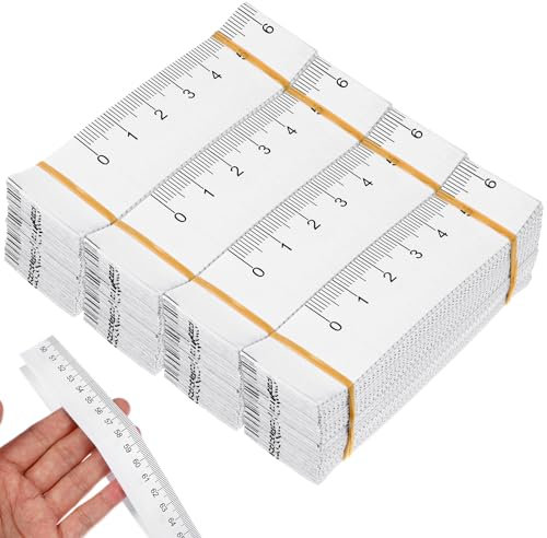 Healvian 100 Stück Papier-Maßbänder Maßpapier Großmaßstab Lineal -Lineal Maßband Für Körpermaße Große -Maßbänder e Doppelseitiges Maßband Weiß