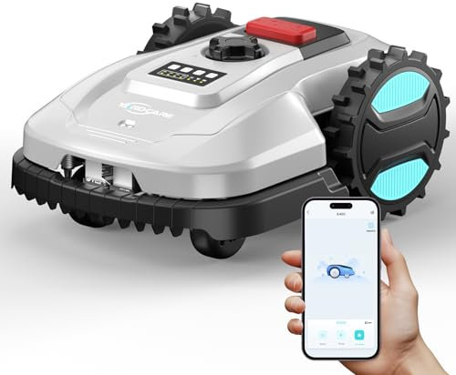 YARDCARE E400 Mähroboter mit App Steuerung,Max. bis zu 400m²,Rasenmäher Roboter mit Regensensor, IPX5 System,automatischer Ladefunktion,18cm Schnittbreite