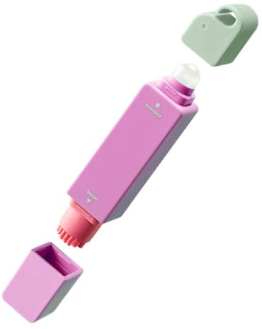 Instant Stain Remover Pen, Stylo Detachant Textile avec Brosse, Stylo Blanchissant Double Embout, Détachant Sans Rinçage, Détachant Instantané 3 Secondes, Élimine Taches Huile, Nourriture (Violet)