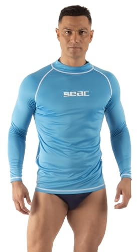 SEAC T-Sun Long Man, Maglia Protettiva Rash Guard per Snorkeling e Nuoto Anti UV