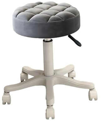 ITRHJTGP Taburete ErgonóMico Rodante Taburete Redondo con Ruedas for barbería, SPA, Taburete Giratorio con Ruedas y Altura Ajustable