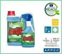 Thomil Crystal Limpiador DE Cristales Y Espejos Limpiador de Cristales, vidrios, Espejos, Superficies pulidas y cerámica. Limpia, desengrasa profundamente .Pistola 750 ml