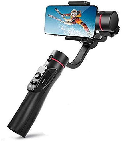 LJJ Stabilizzatore Gimbal, Palmare a 3 Assi per Smartphone – Face Recognition Anti-Shake Stabilizzatore per Vlog Youtuber, Face Tracking