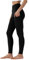 Leovqn Damen Sport Leggings Blickdicht Sporthose Hohe Taille Yoga Leggings mit Seitentaschen Dunkles Schwarz S