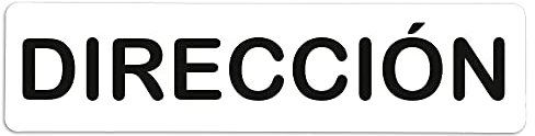 Becral® - Señal de PVC DIRECCIÓN | Placa puerta PVC | Señal informativa | Cartel Puerta 200X50mm