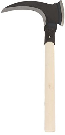 Guadaña Herramienta de Jardín para Acero de Alto Manganeso, Relajado Cómodo Resistencia a la Fractura Acero de Alto Manganeso Doble Hoz, Guadaña Doble Multifunción Herramientas Jardinería(With handle)