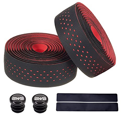 PLATTBK Cycling Fahrrad Lenkerband Rutschfest und Stoßdämpfend für MTB Rennrad und Urban Cycling Inkl Abklebeband und Lenkerstopfen