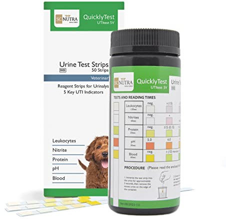 SC Nutra Quickly Test Veterinary Urine Test Strips for Cats & Dogs | Bladder Health - UTI/FLUTD Test Strips