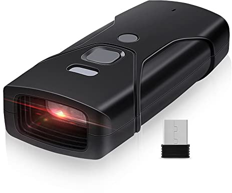 YIWENG Scanner di codici a barre portatile portatile Wired + 2.4G + BT Connessione a tre modalità Supporto Codice a barre unidimensionale/Codice QR Scansione rapida,Connessione a tre modalità