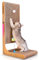 Kratzbrett Katzen, 75cm hohe L förmige Kratzpappe für Katzen, Katze Kratzer Pad für Indoor Katzen, Schutz Möbel Katze Kratzer Pad, Katzenkratzbrett mit Ballspielzeug, Katzenminze, X-Large